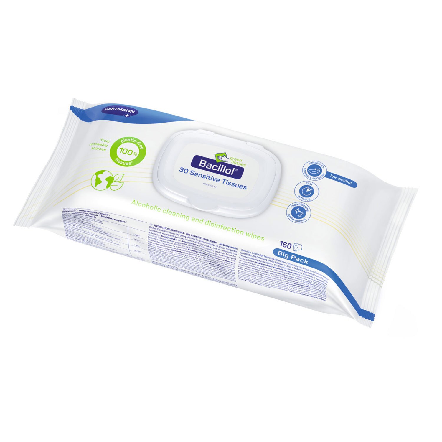 Bacillol® 30 Sensitive Green Tissues 18 x 20 cm (Bigpack)