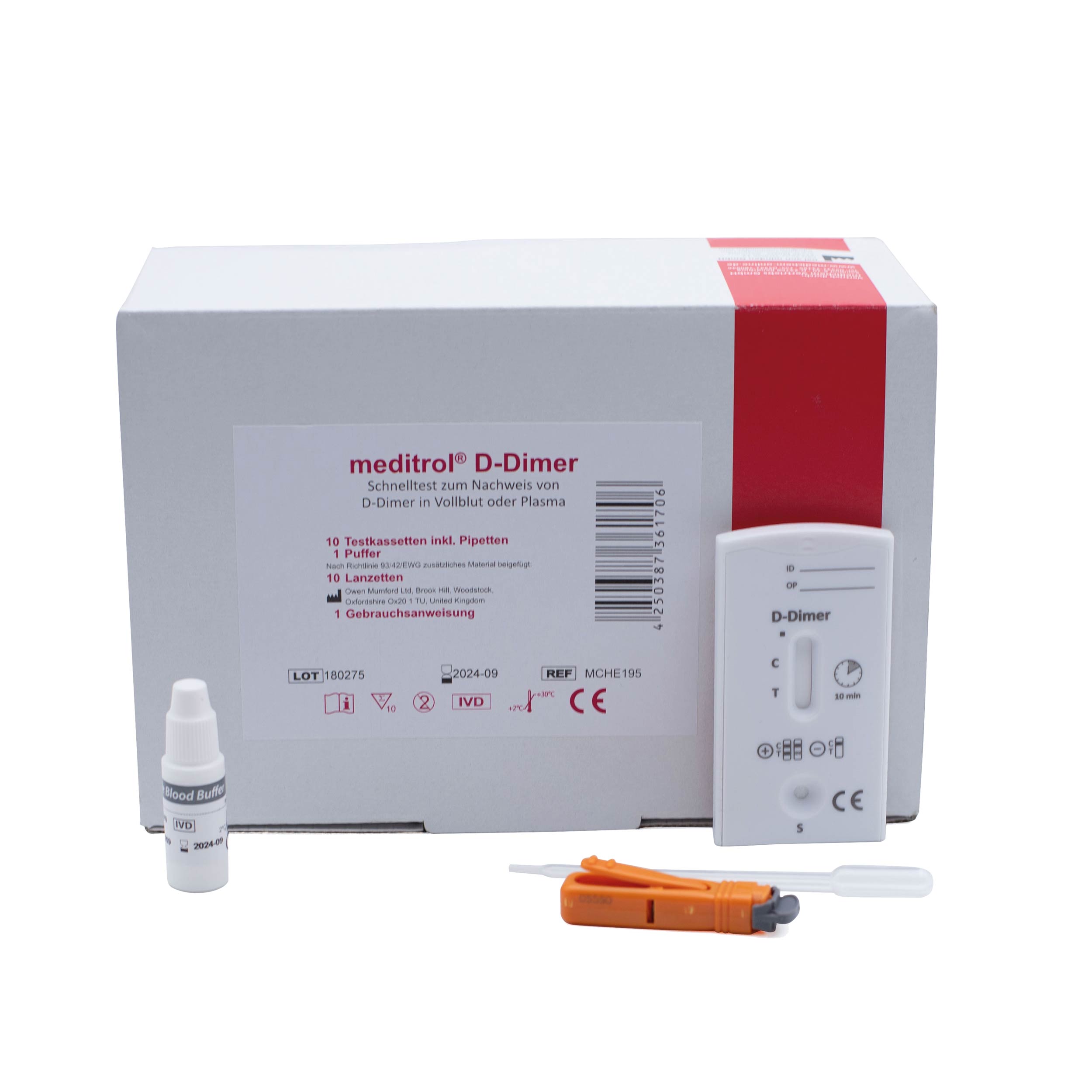 meditrol® D-Dimer Test 10 Testkassetten