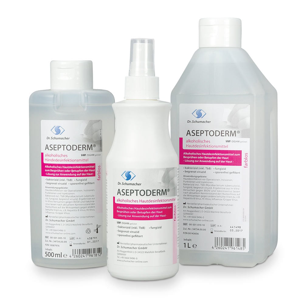 ASEPTODERM farblos, Hautdesinfektion 1000 ml Spenderflasche