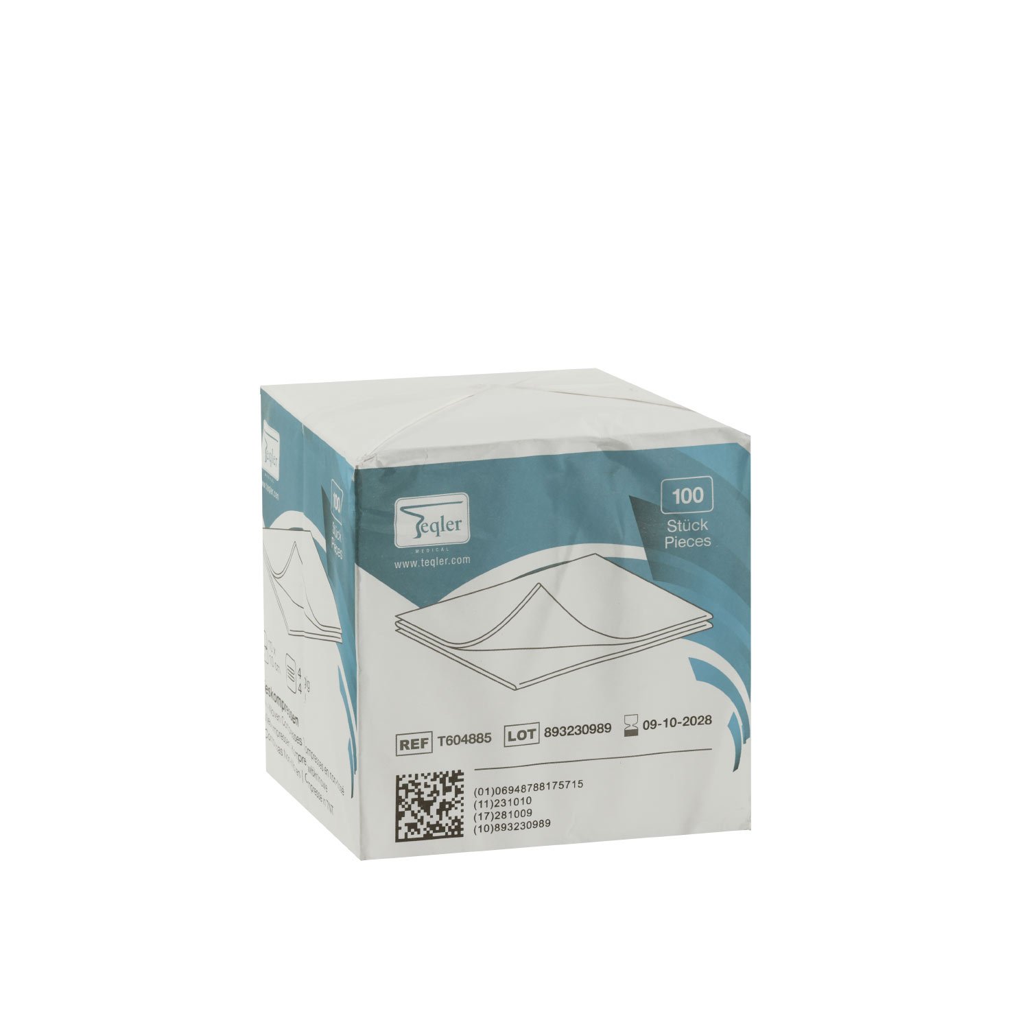 Teqler Vlieskompressen, unsteril 10 x 10 cm