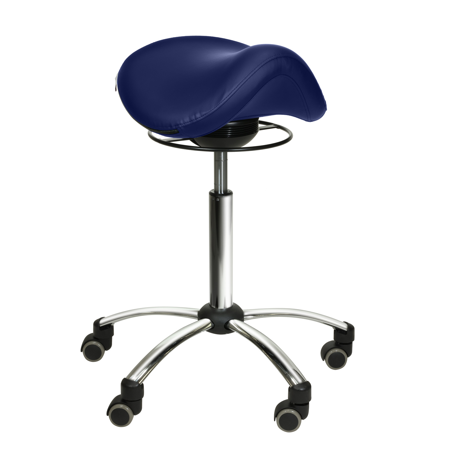 Comfort-Sattelhocker mit Swing-Mechanismus blau