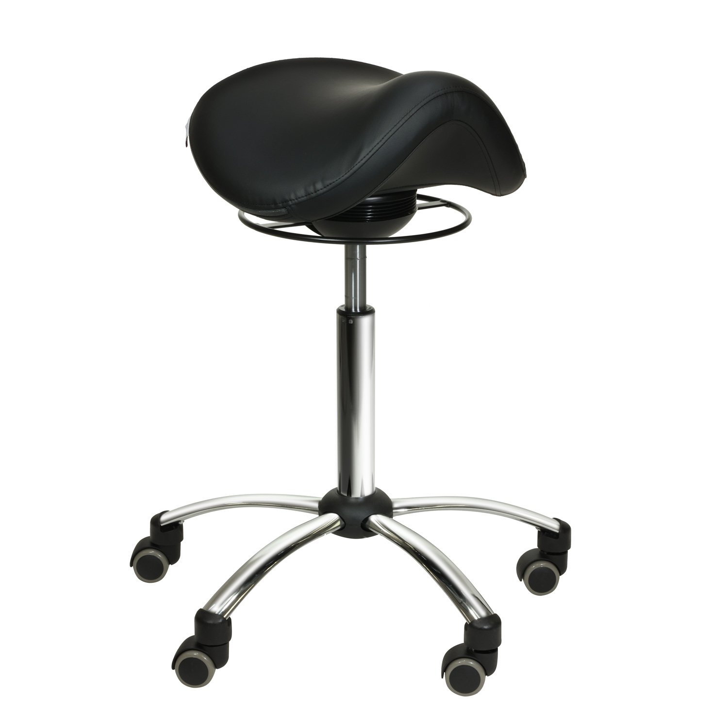 Comfort-Sattelhocker mit Swing-Mechanismus schwarz