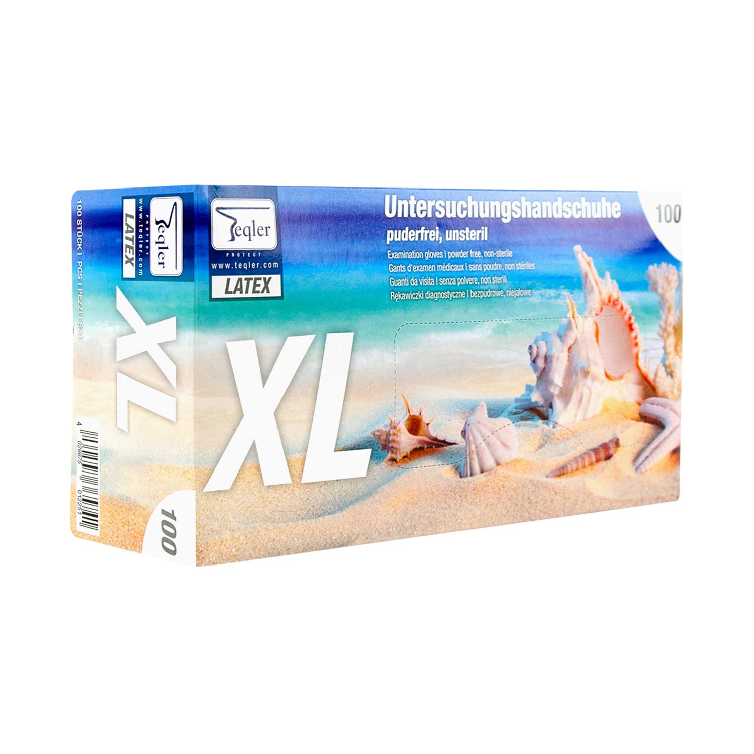 Teqler Latexhandschuhe, puderfrei XL