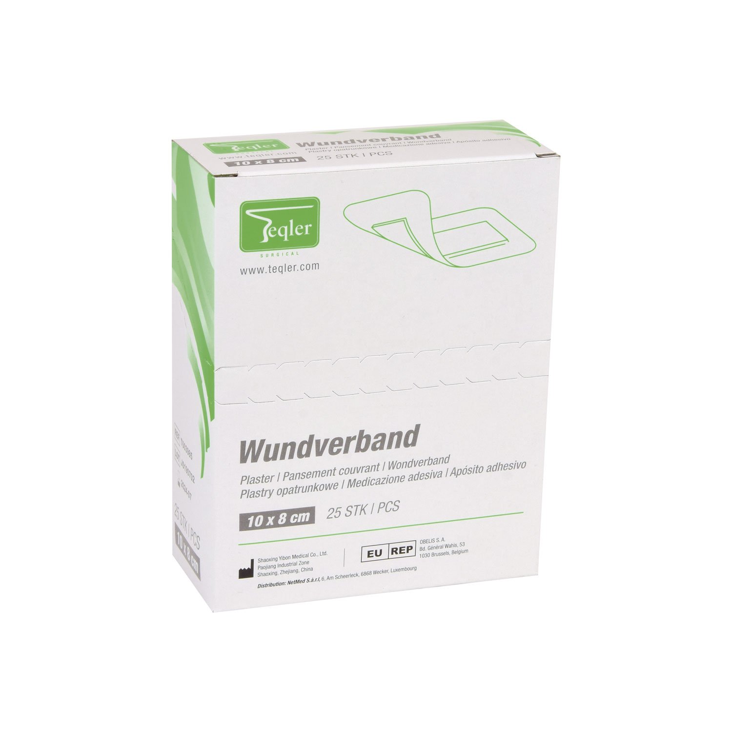 Teqler Wundverband, steril 10 x 8 cm