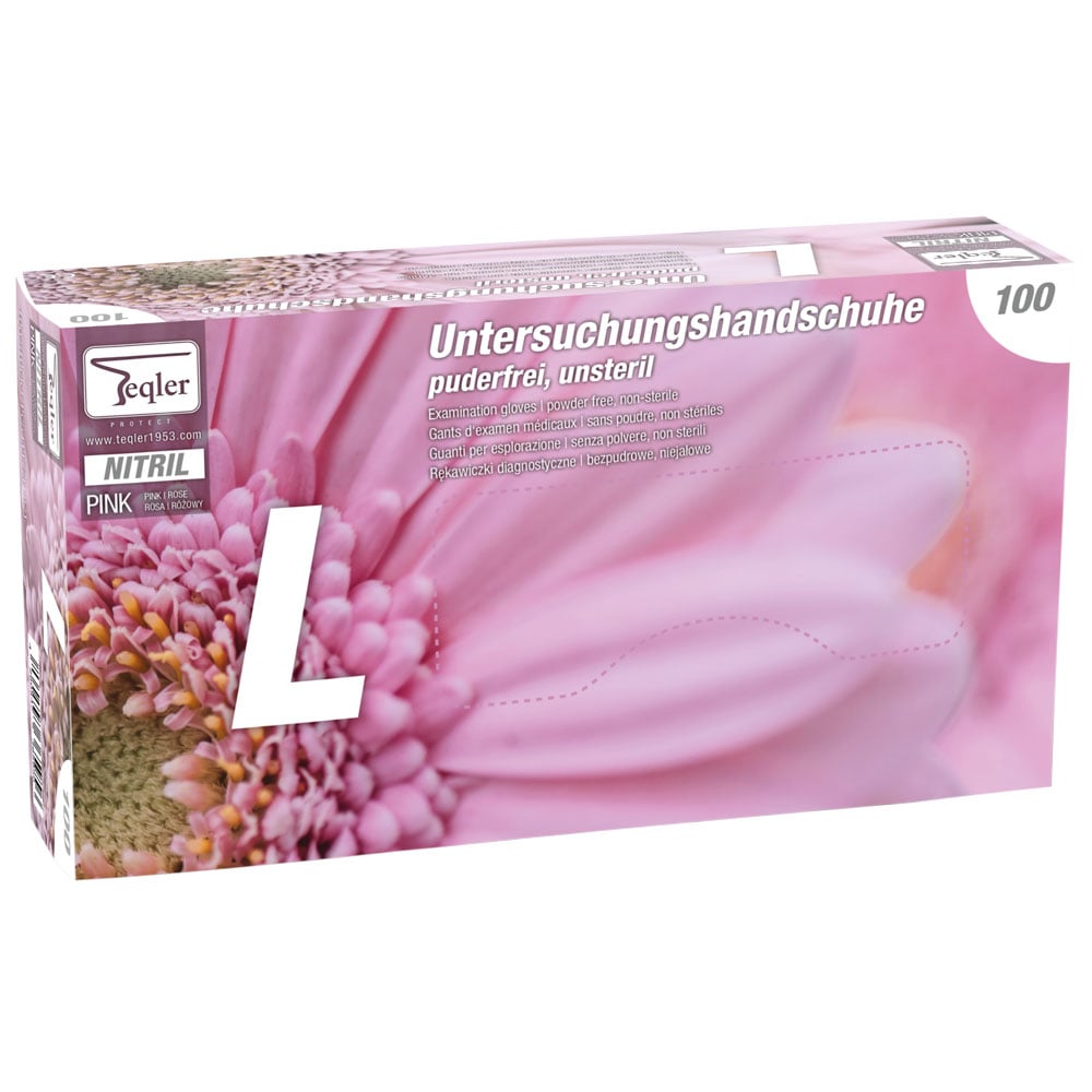 Nitrilhandschuhe, puderfrei pink |  S